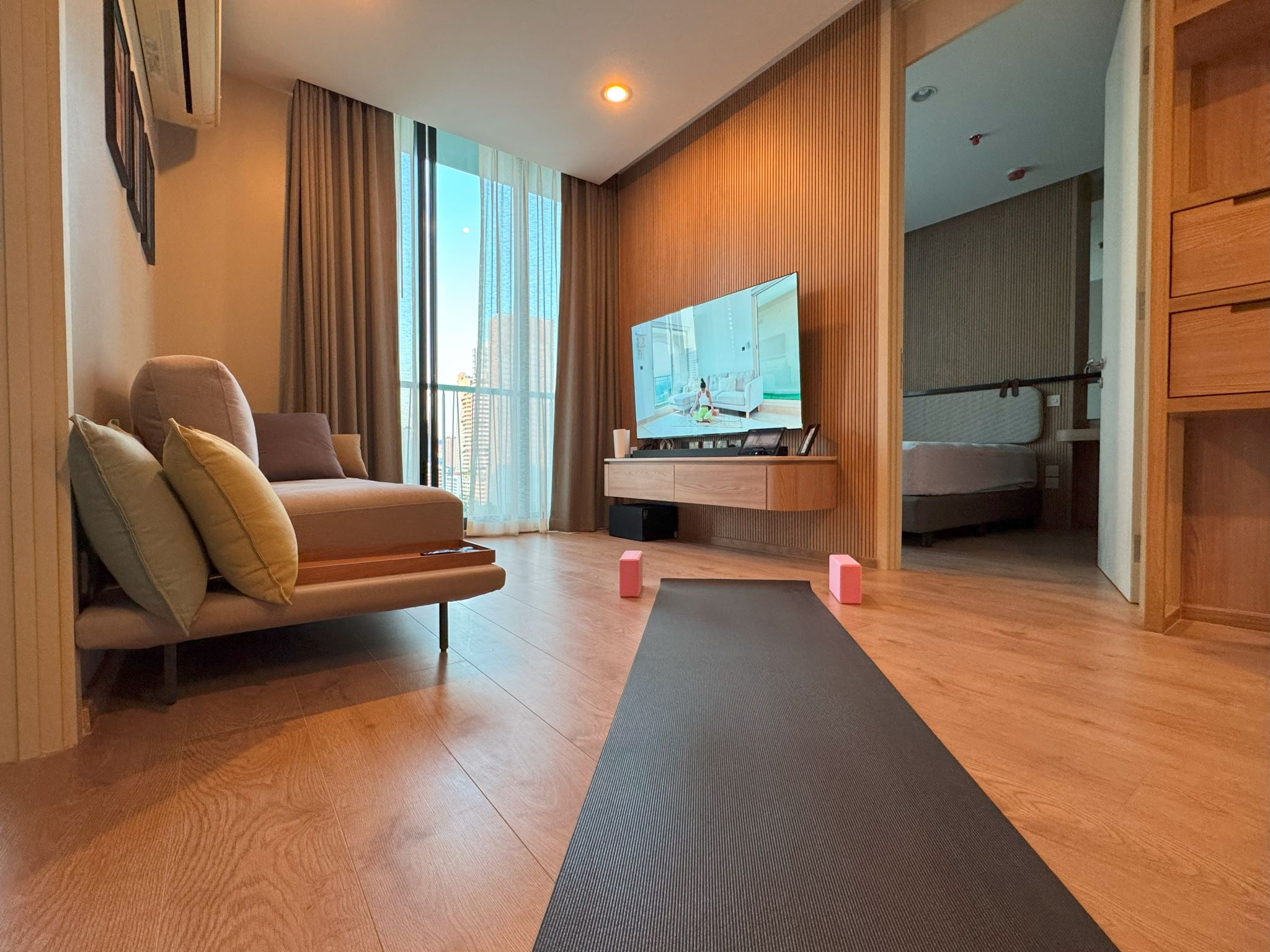 Spacious 2-Bedroom, 2-Bathroom condo for rent at Noble Recole, 62 sqm, fully furnished, with stunning views. Rent at THB 62,000/month. Contact for a viewing today!