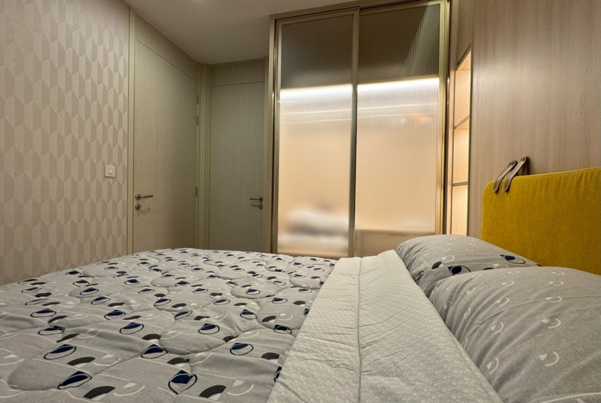 Spacious 2-Bedroom, 2-Bathroom condo for rent at Noble Recole, 62 sqm, fully furnished, with stunning views. Rent at THB 62,000/month. Contact for a viewing today!