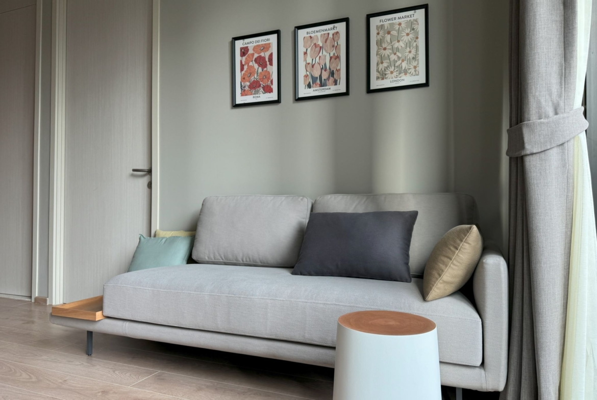Spacious 2-Bedroom, 2-Bathroom condo for rent at Noble Recole, 62 sqm, fully furnished, with stunning views. Rent at THB 62,000/month. Contact for a viewing today!