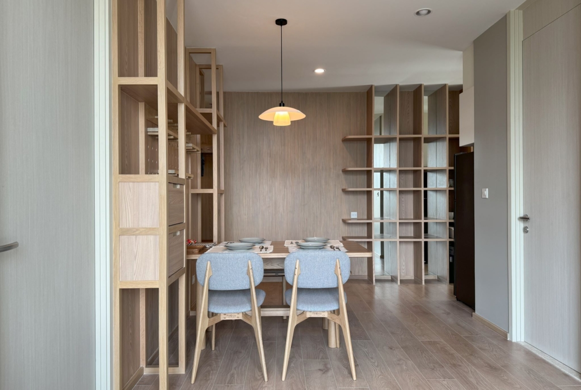 Spacious 2-Bedroom, 2-Bathroom condo for rent at Noble Recole, 62 sqm, fully furnished, with stunning views. Rent at THB 62,000/month. Contact for a viewing today!