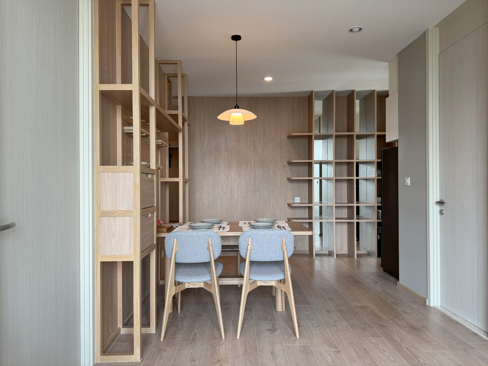 Spacious 2-Bedroom, 2-Bathroom condo for rent at Noble Recole, 62 sqm, fully furnished, with stunning views. Rent at THB 62,000/month. Contact for a viewing today!