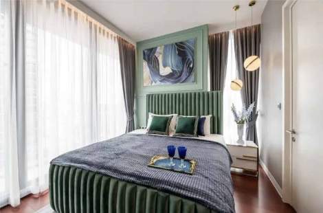 Luxury 2-bed, 2-bath 82 sqm condo at Khun by Yoo, Thonglor. Fully furnished, east-facing, with top-tier amenities. For rent at 120,000 THB/month.