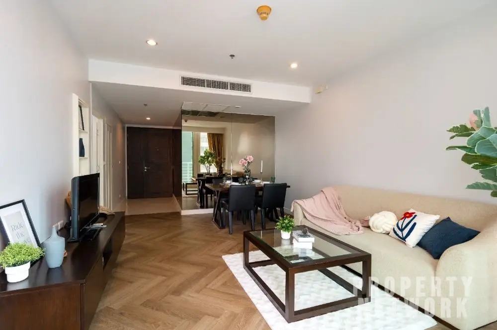 Luxury 1-bedroom condo in Siri Residence, 61 sqm, 14th floor, 2 balconies, 200m from Phrom Phong BTS. For sale at 10.5M THB. Prime location!