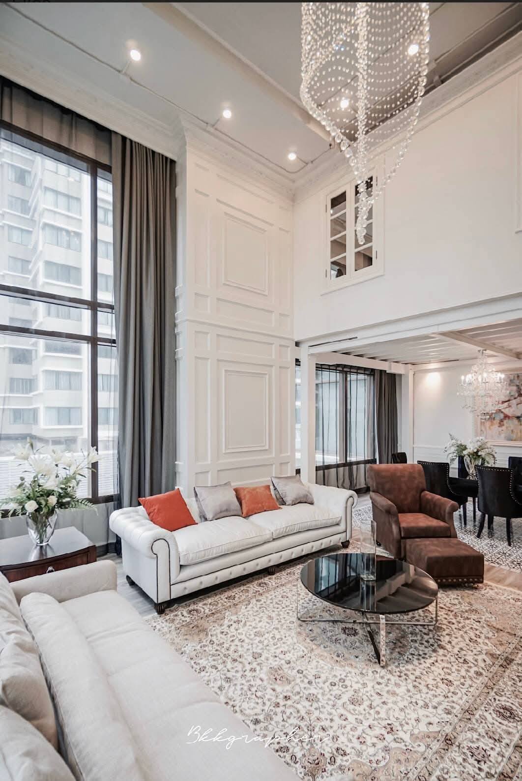 Stunning 3-bedroom, 3-bathroom duplex condo at The Emporio Place, 169 sqm, for rent at 120,000 THB/month. Contact us for more details or to schedule a viewing!