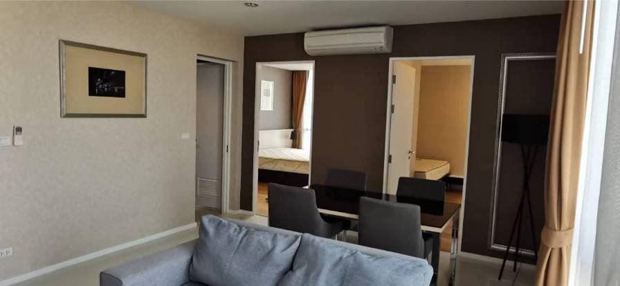 Pet-friendly 2-bed, 2-bath condo at Estella Ekkamai, 59.42 sqm, fully furnished, 24th floor, top facilities. Only 35,000 THB/month. Available March 31, 2025.
