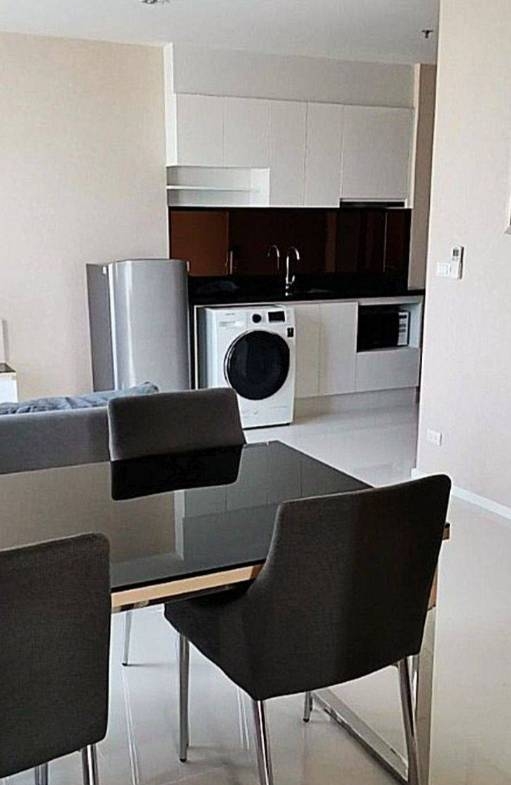 Pet-friendly 2-bed, 2-bath condo at Estella Ekkamai, 59.42 sqm, fully furnished, 24th floor, top facilities. Only 35,000 THB/month. Available March 31, 2025.