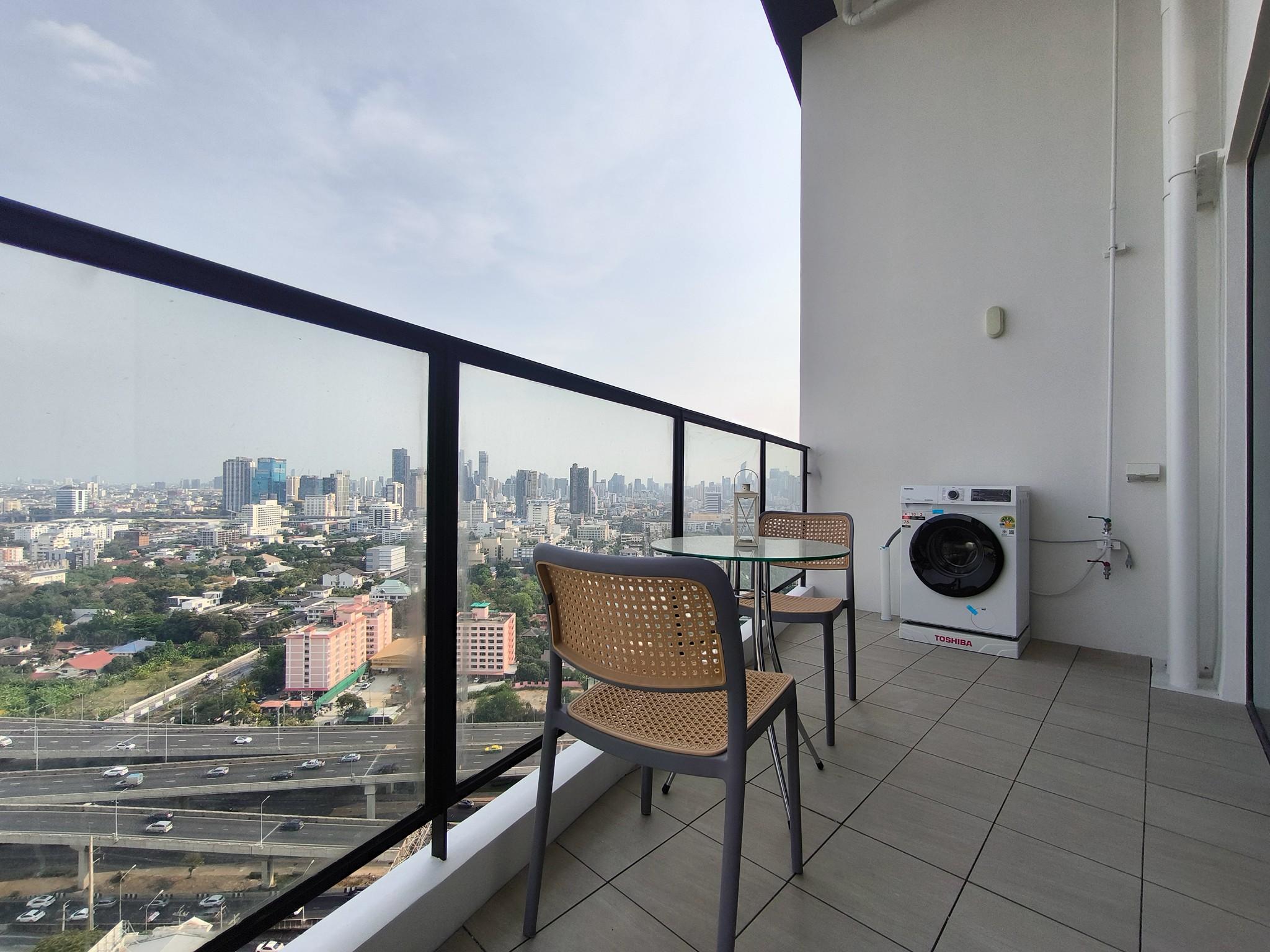 Modern 2-bed, 2-bath duplex condo at Siamese Rama 9. 65 sq.m on 17F, fully furnished. Just minutes to MRT Rama 9. Rent 55,000 THB/month. Ready to move in.