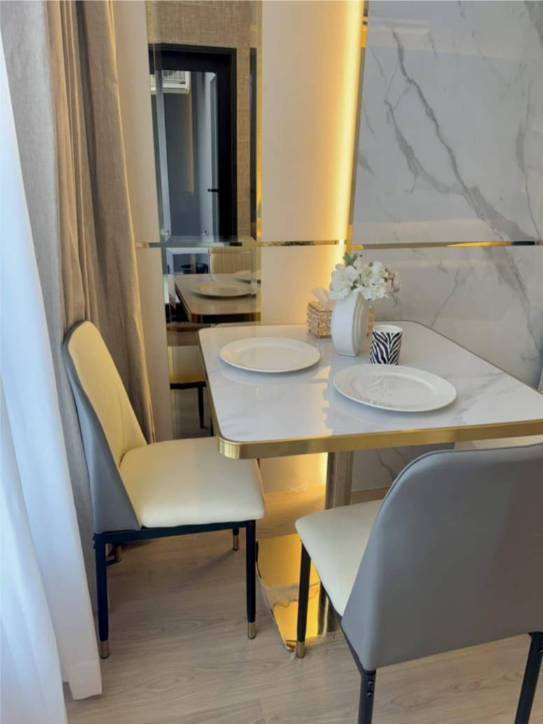 Brand new duplex 2 Bed 1 Bath 52sqm at LIFE Rama 4-Asoke for rent, fully furnished, premium appliances, near BTS Queen Sirikit. 45,000 THB/month.
