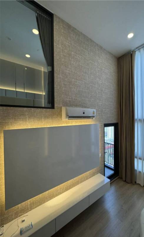 Brand new duplex 2 Bed 1 Bath 52sqm at LIFE Rama 4-Asoke for rent, fully furnished, premium appliances, near BTS Queen Sirikit. 45,000 THB/month.