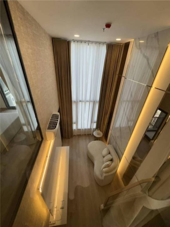 Brand new duplex 2 Bed 1 Bath 52sqm at LIFE Rama 4-Asoke for rent, fully furnished, premium appliances, near BTS Queen Sirikit. 45,000 THB/month.