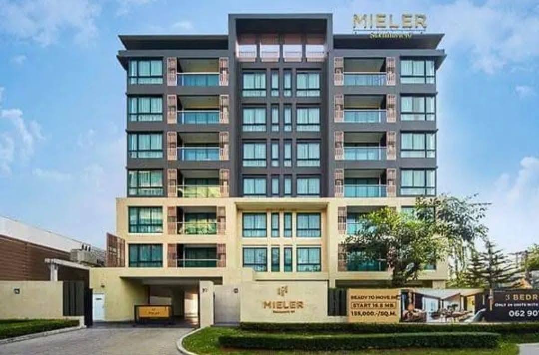 Luxury 2+1BR condo at Mieler Sukhumvit 40, 110 SQM, fully furnished, near BTS Ekkamai. Rent 70K/month or Sale 15.5MB. Spacious, stylish, private living.