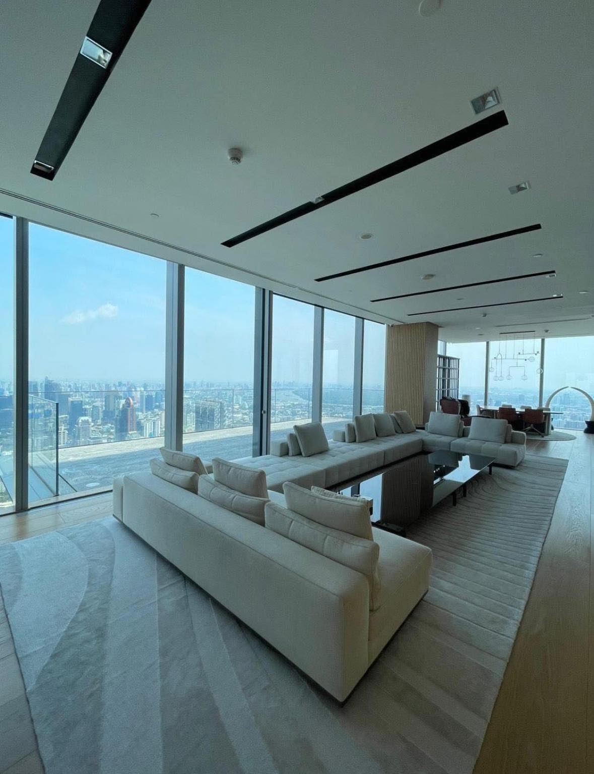Ultra-luxury 4BR penthouse at Ritz-Carlton MahaNakhon, 1000 SQM on high floor. Now for rent at 2M THB/month. Unrivaled elegance, skyline views.