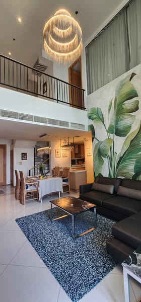 Spacious 2BR duplex at The Empire Place, 108.9 SQ.M, fully furnished, near BTS Chong Nonsi. For sale 18.5MB or rent at 68K/month.