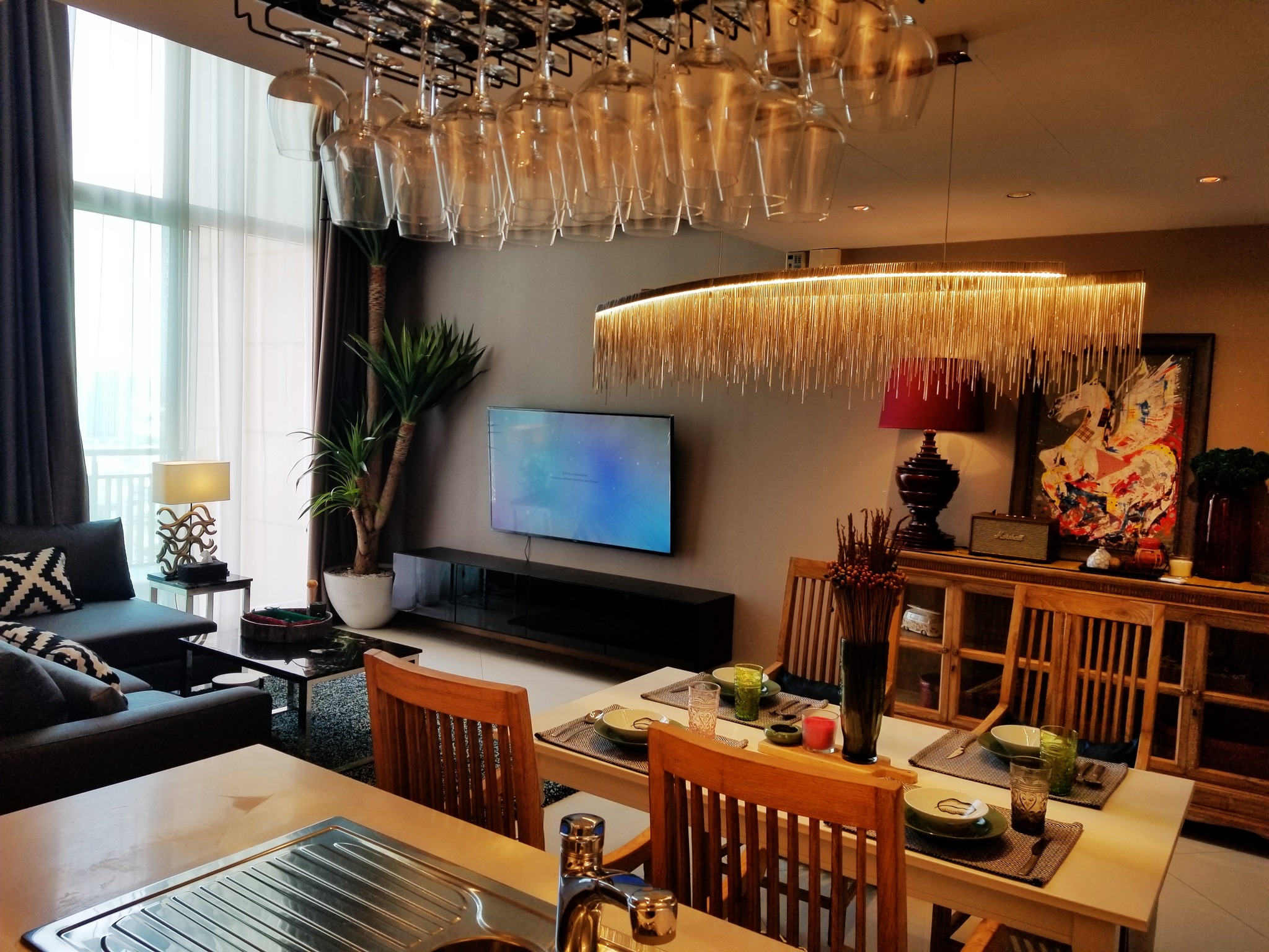 Spacious 2BR duplex at The Empire Place, 108.9 SQ.M, fully furnished, near BTS Chong Nonsi. For sale 18.5MB or rent at 68K/month.