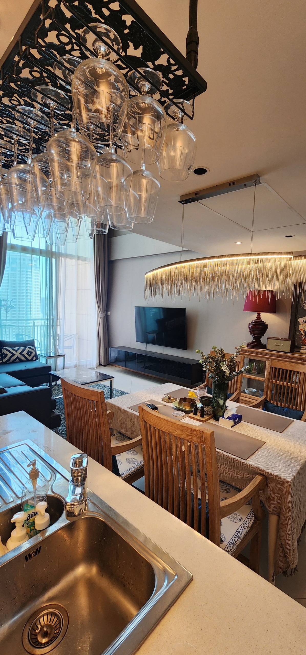 Spacious 2BR duplex at The Empire Place, 108.9 SQ.M, fully furnished, near BTS Chong Nonsi. For sale 18.5MB or rent at 68K/month.