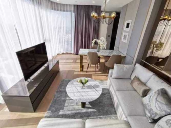 Rent this fully furnished 2BR/1BA 57sqm unit at Ashton Chula-Silom. High floor, 120m from MRT Samyan. ฿60K/month. Great location & amenities.