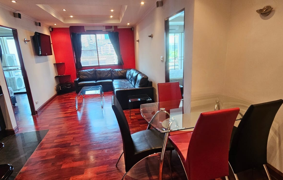 Affordable 2-bedroom condo at Pearl Garden in Sathon. 70 sqm, fully furnished, prime location near BTS. Rent for only THB 30K/month.