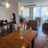 Spacious 3-bedroom, 210 sqm condo at Trinity Complex. Cat-friendly, fully furnished, in Si Lom-Sathon near BTS. Rent: THB 65,000/month.