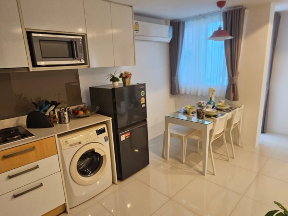 Spacious 2-bedroom condo at S9 Sathorn, 75sqm, fully furnished and move-in ready. Great location, low-rise privacy. Rent: THB 28,000/month.