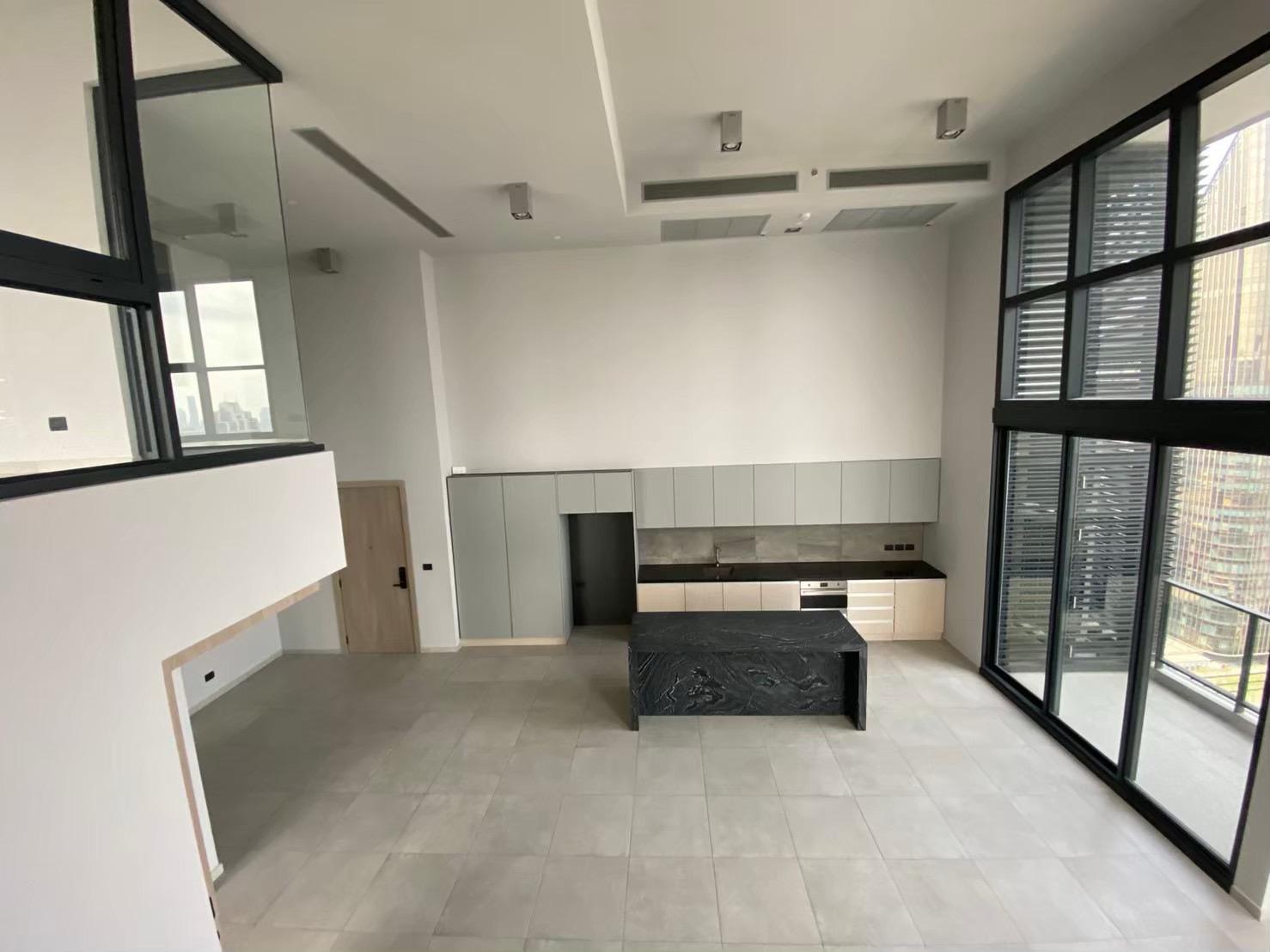 3-Bedroom, 2-Bathroom Duplex Condo, 145 sqm for Rent at The Lofts Asoke – ฿140,000/month – Near BTS Asoke & MRT Phetchaburi