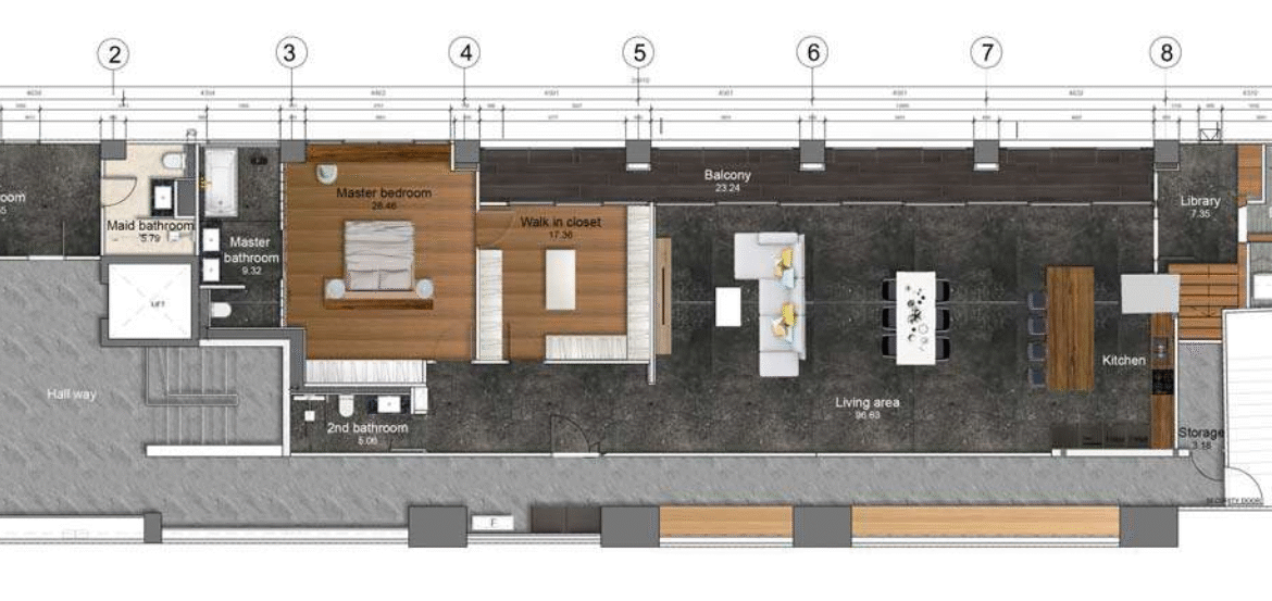 3-Bedroom, 4-Bathroom, 326 sqm Luxury Loft Condo for Sale at The Chocolate Factory, Sukhumvit Soi 24, Near BTS Phrom Phong, Freehold, 43.5M THB