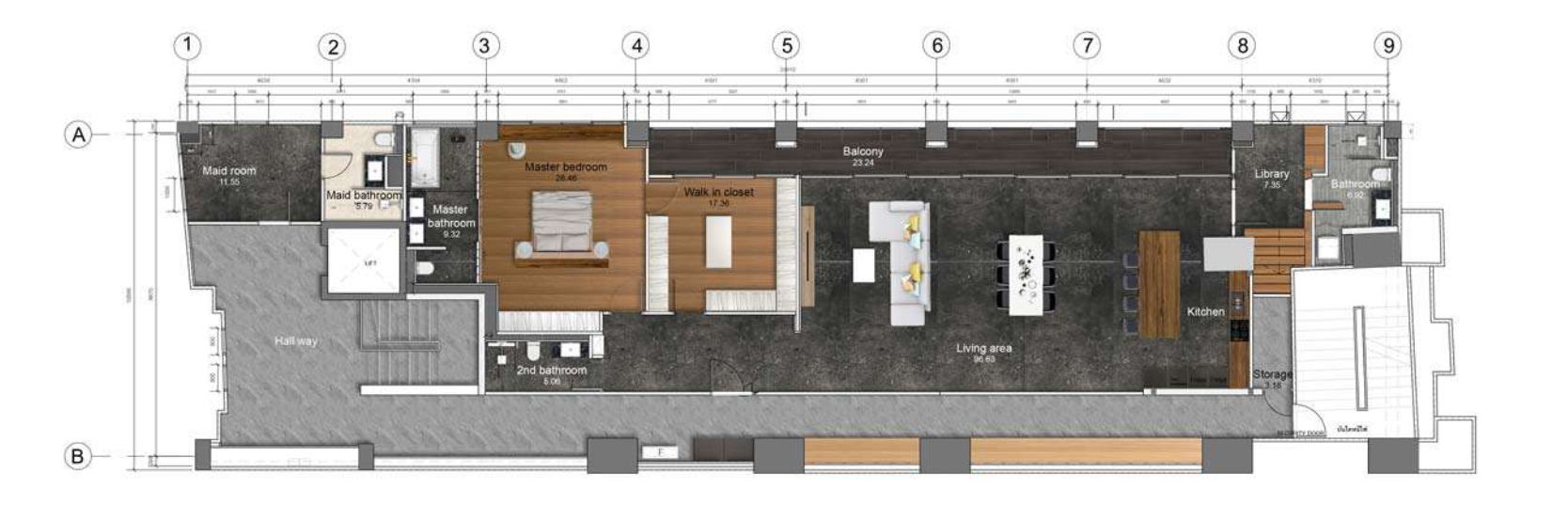 3-Bedroom, 4-Bathroom, 326 sqm Luxury Loft Condo for Sale at The Chocolate Factory, Sukhumvit Soi 24, Near BTS Phrom Phong, Freehold, 43.5M THB