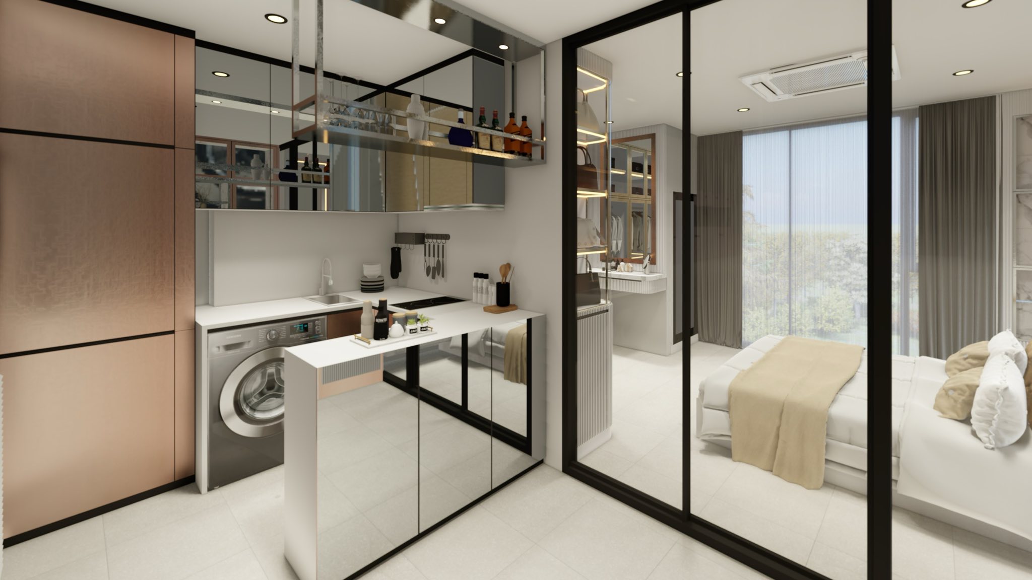 1-Bed 1-Bath 45 sqm Supalai Icon Sathorn Condo Near BTS Chong Nonsi for Rent 60K THB