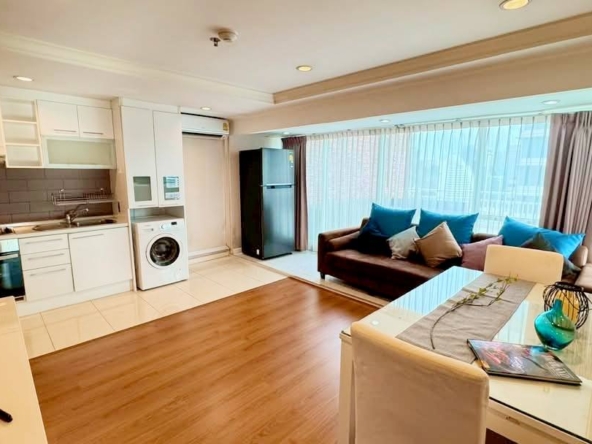 2-Bed 1-Bath 100 sqm Condo at Grand Park View Asok Near MRT Sukhumvit – Rent 45K THB / Sale 15M THB