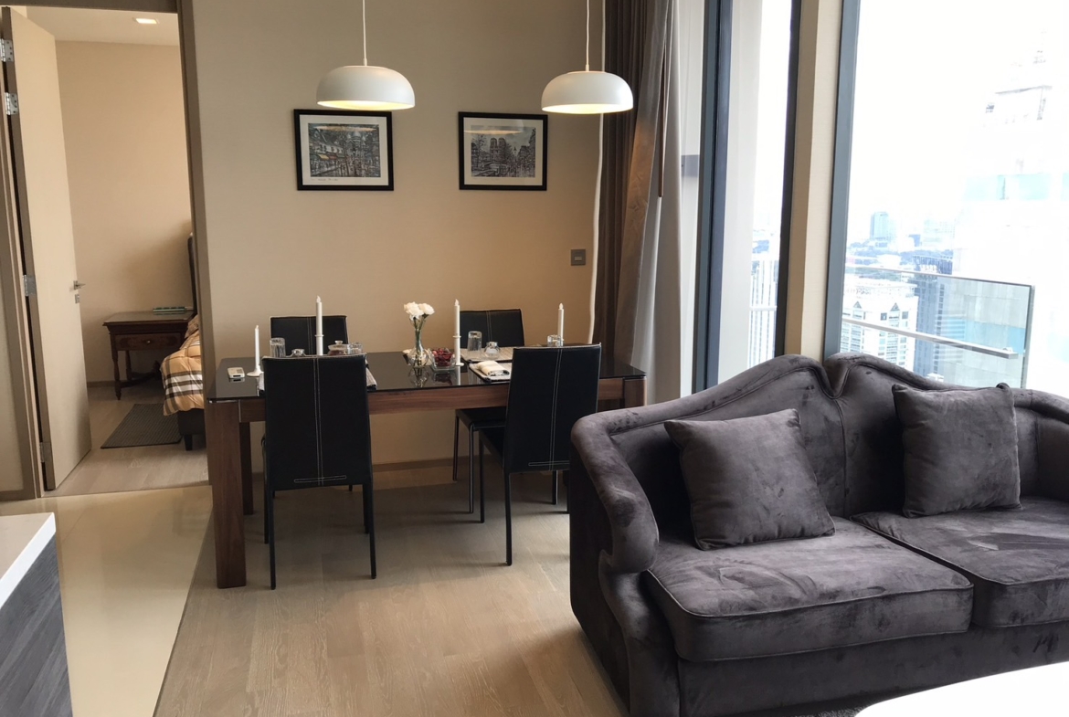 2-Bed 2-Bath 75sqm Condo for Rent at The Esse Asoke Near BTS Asoke – 72,000 THB/Month