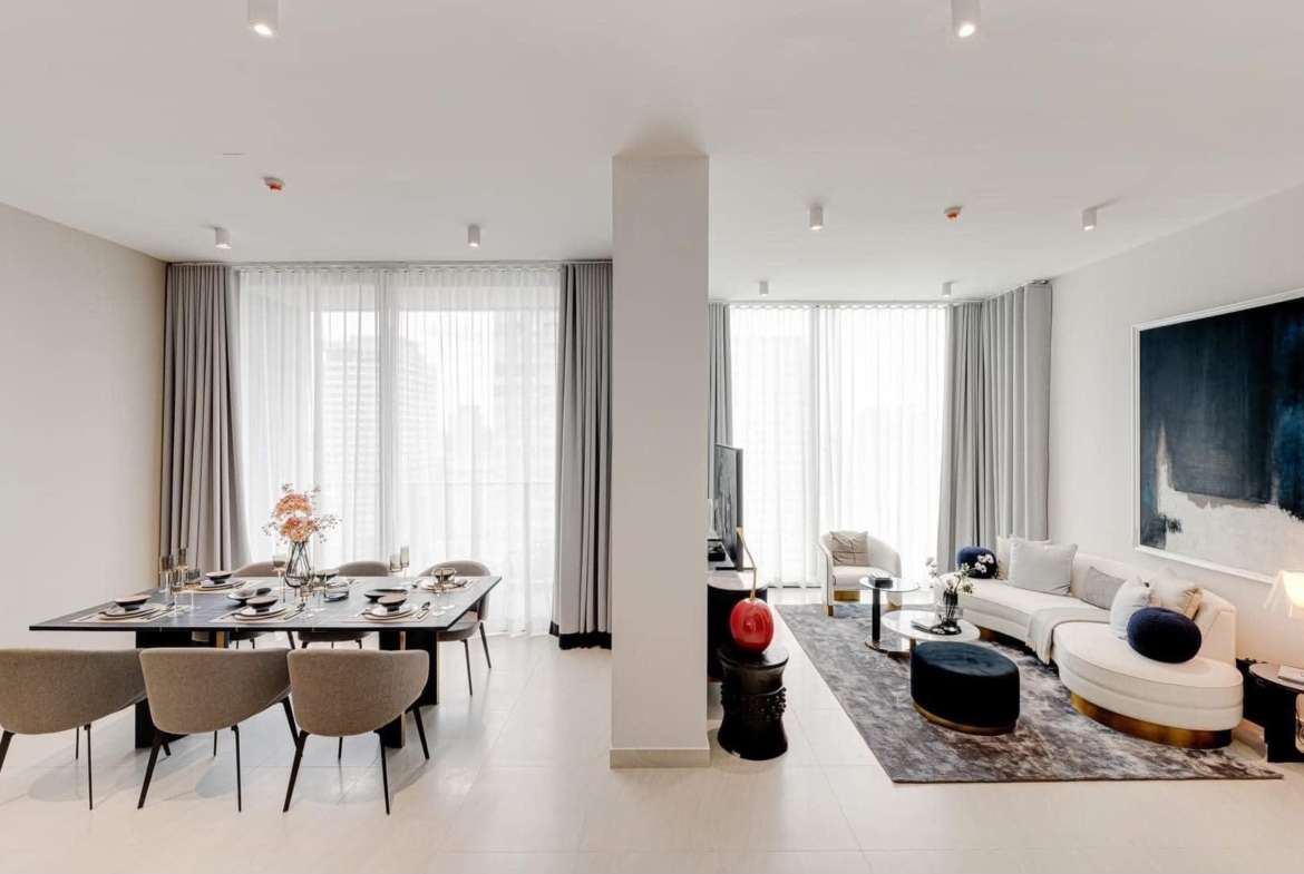 2BR, 3BTH Condo, 135 SQ.M, ฿165,000/Month, Tait Sathorn 12, 200m to BTS Saint Louis, For Rent