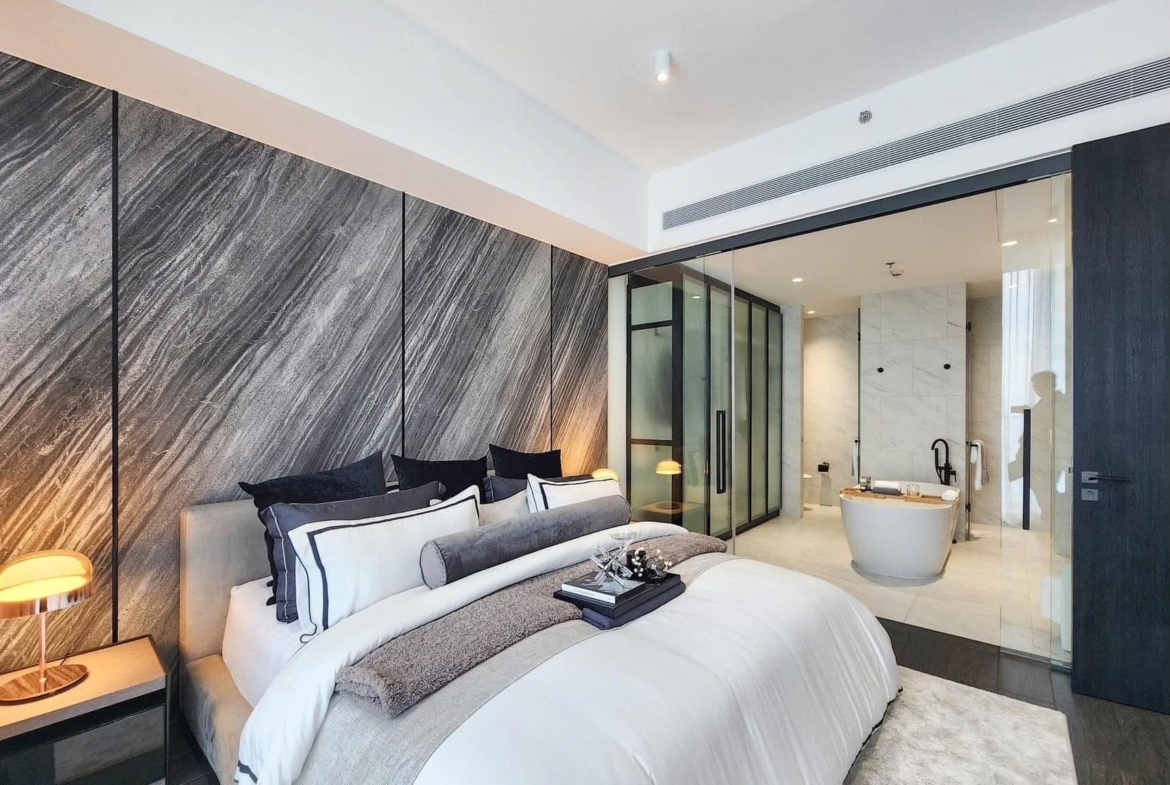 2BR, 3BTH Condo, 135 SQ.M, ฿165,000/Month, Tait Sathorn 12, 200m to BTS Saint Louis, For Rent