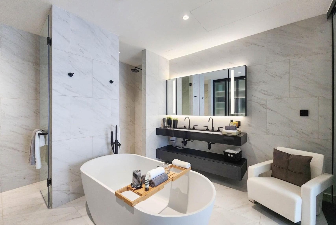 2BR, 3BTH Condo, 135 SQ.M, ฿165,000/Month, Tait Sathorn 12, 200m to BTS Saint Louis, For Rent