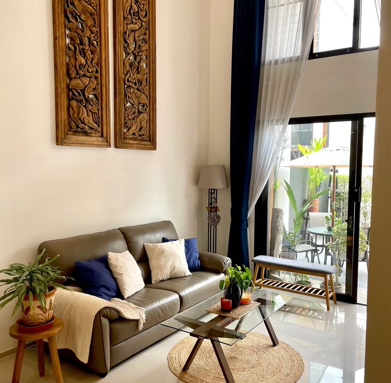 3-Bed 4-Bath 220 sqm Townhome for Rent at Moo Baan Shizen, Near BTS On Nut – 100,000 THB/Month