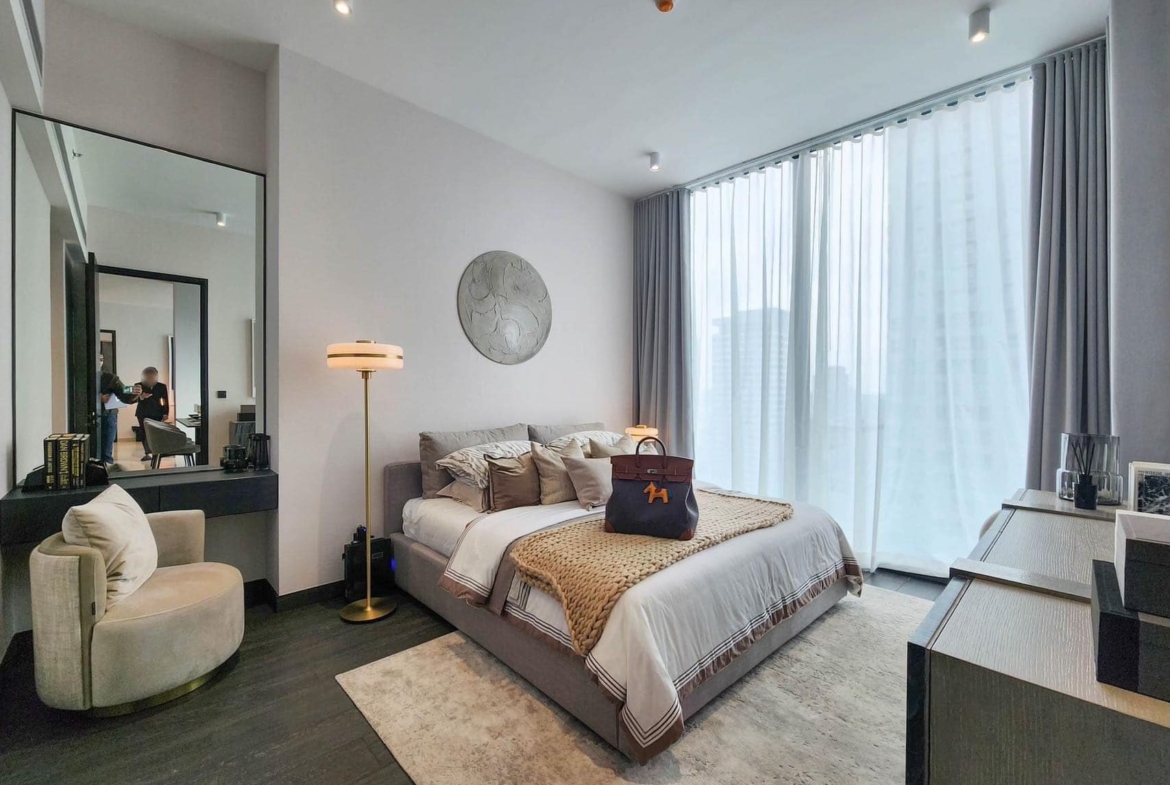 2-Bed 3-Bath 135 sqm Condo at Tait Sathorn 12 near BTS St. Louis for Rent 155K THB
