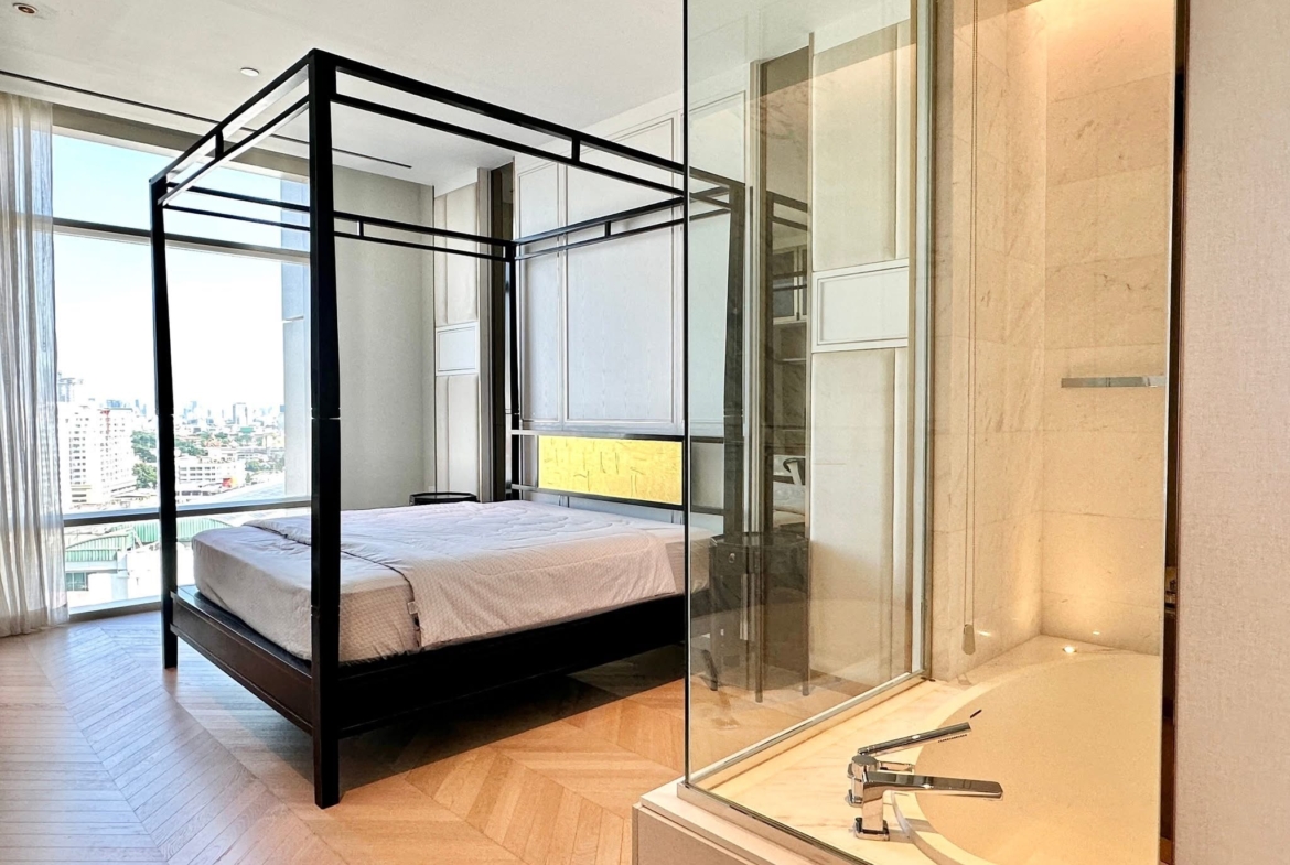3-Bed 4-Bath 250 sqm Four Seasons Condo near BTS Saphan Taksin for Rent 380K THB