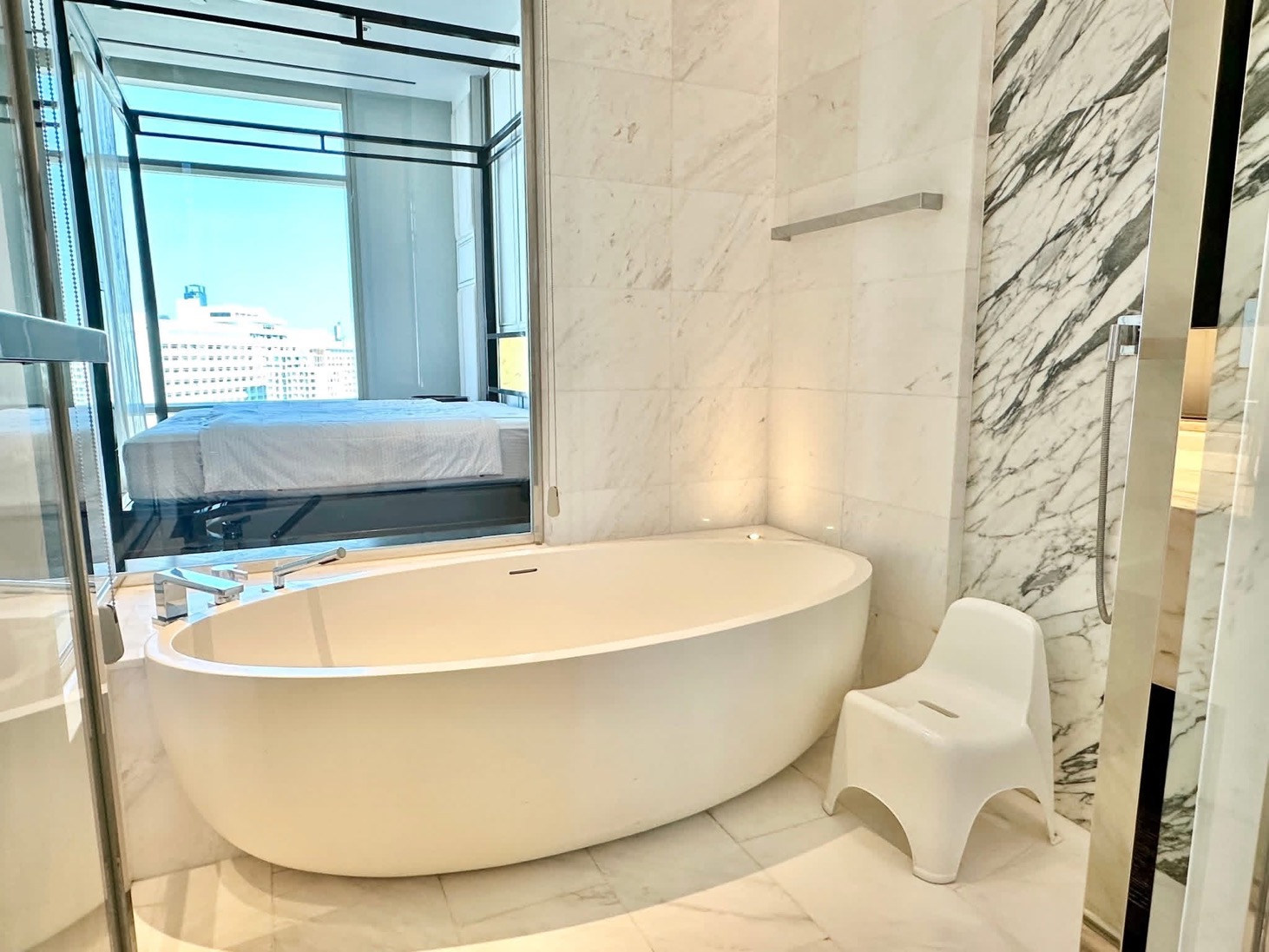 3-Bed 4-Bath 250 sqm Four Seasons Condo near BTS Saphan Taksin for Rent 380K THB