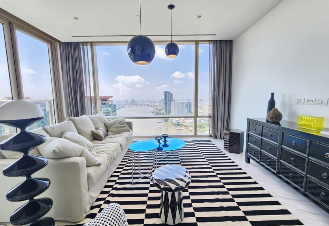2-Bed 2-Bath 117 sqm Condo at Four Seasons for Rent 200K THB near BTS Saphan Taksin