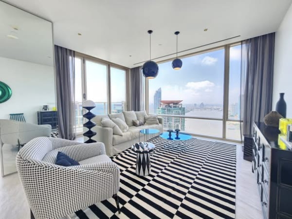 2-Bed 2-Bath 117 sqm Condo at Four Seasons for Rent 200K THB near BTS Saphan Taksin