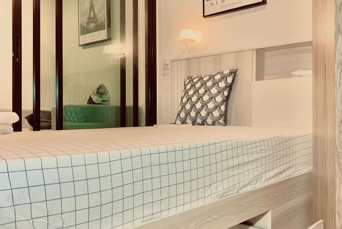 1-Bed 1-Bath 22 sqm Condo at Pause Sukhumvit 115 Near BTS Pu Chao for Rent 75K / Sale 1.25M THB