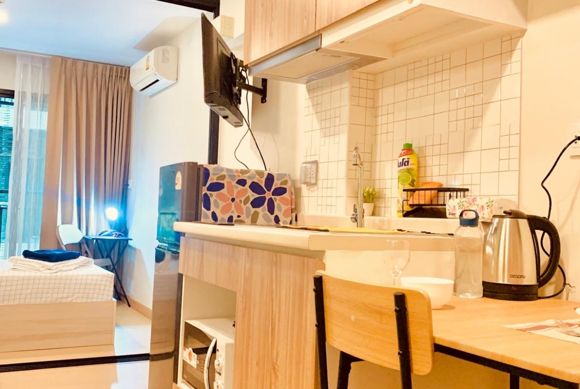 1-Bed 1-Bath 22 sqm Condo at Pause Sukhumvit 115 Near BTS Pu Chao for Rent 75K / Sale 1.25M THB