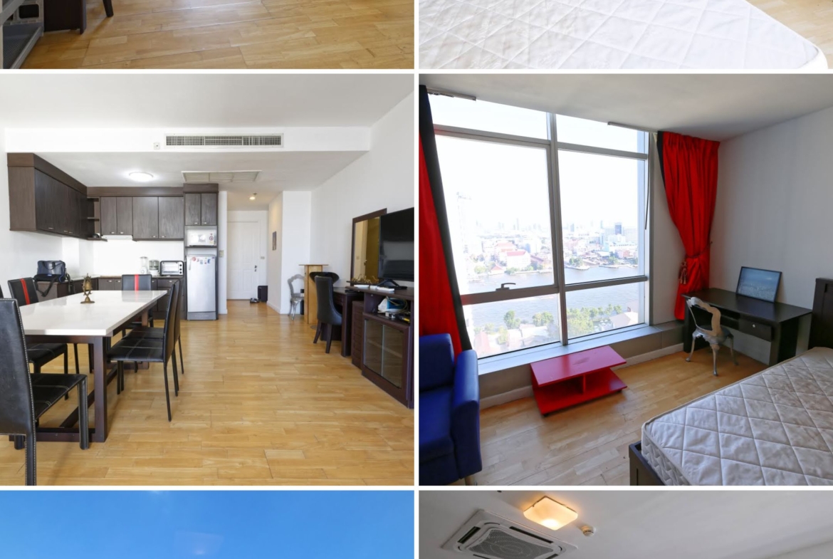 Studio 1-Bath 47 sqm Condo at Baan Sathorn Chaopraya Near BTS Saphan Taksin for Rent 13,000 THB / Sale 4.5M THB