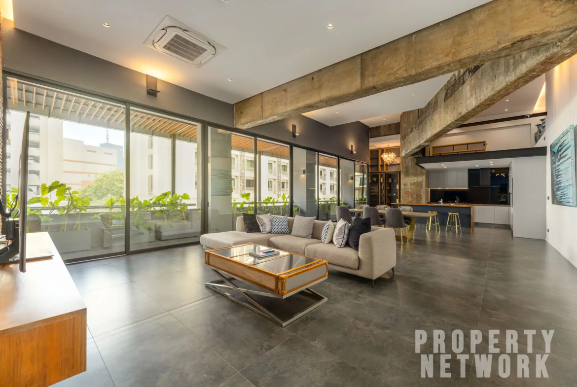 3-Bed 4-Bath 326 sqm Chocolate Factory Condo Near BTS Phrom Phong For Sale 43.5M THB